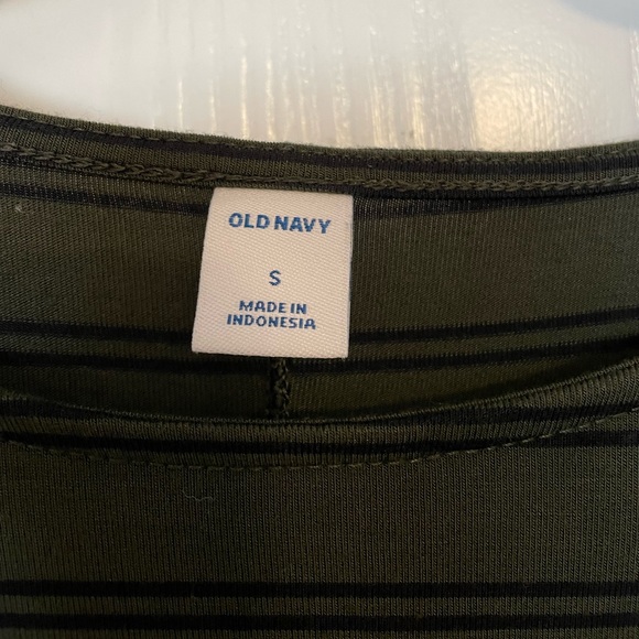 Women’s Old Navy Green and Black Striped Dress - Picture 3 of 3